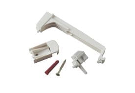 2 Swish White PVC Valance Extension Brackets & Connectors Curtain Spares
