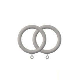 2 Wooden Curtain Rings for 25 - 35mm Poles Grey Clay Sea Shore Hook Pole Rings