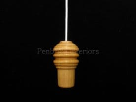 2 WOODEN ROMAN BLIND ACORN - Boxwood wood cord pull