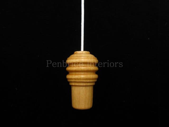 2 WOODEN ROMAN BLIND ACORN - Boxwood wood cord pull