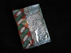 200 Curtain Blind Rings 13 mm Clear Regency Sewing cord guide loops transparent