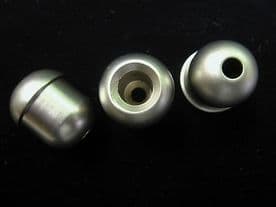 3 CLASSIC matt silver cord pull - Small satin steel Roman blind light acorn