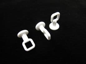 30 Bath shower rail curtain track gliders Pole runners for tape hooks