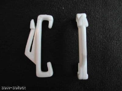 30 HARRISON DRAPE SUPER WHITE CURTAIN TRACK GLIDERS