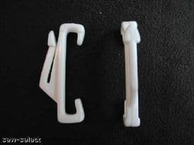 30 HARRISON DRAPE SUPER WHITE CURTAIN TRACK GLIDERS