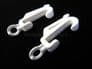 30 HARRISON WHITE SILVER DRAPE CURTAIN TRACK GLIDERS