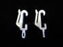 30 HARRISON WHITE SILVER DRAPE CURTAIN TRACK GLIDERS