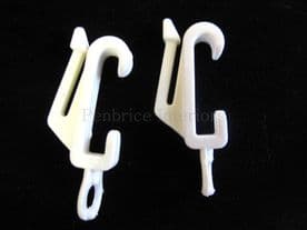 30 HARRISON WHITE SILVER DRAPE CURTAIN TRACK GLIDERS