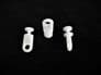30 Long Swivel Curtain Track Gliders - White Nylon Rail Runners Glide Hook Eyes
