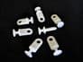 30 Long Swivel Curtain Track Gliders - White Nylon Rail Runners Glide Hook Eyes
