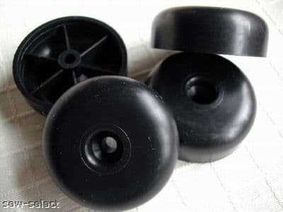 4 BLACK ROUND BUN FEET - GLIDES LEGS - FURNITURE SUPPORTS - 2cm tall