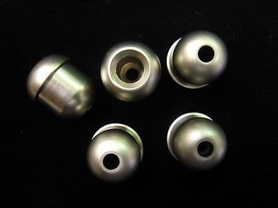 5 CLASSIC matt silver cord pull - Small satin steel Roman blind light acorn