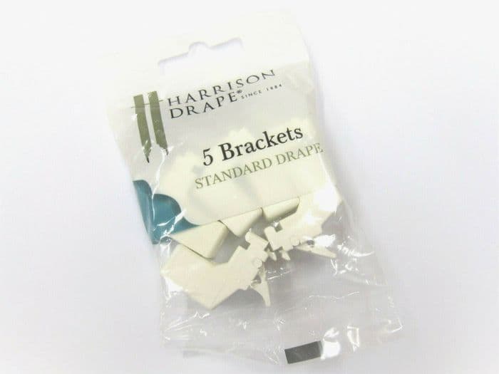5 HARRISON DRAPE CURTAIN TRACK BRACKETS extra super standard rail supports W1790
