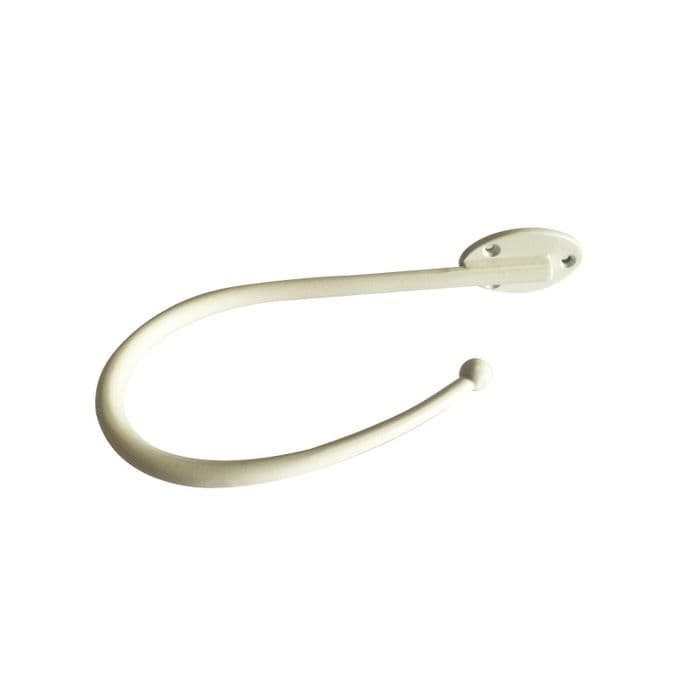 5 Pairs of Curtain Holdbacks Cream Metal Hold Back Fabric Drape Ivory Holders