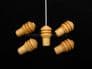 5 WOODEN ROMAN BLIND ACORNS - Box wood cord pulls