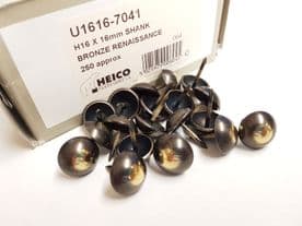 50 Bronze Renaissance 16mm upholstery nails large tacks Heico furniture studs
