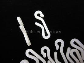 50 Curtain hooks - Hospital style nylon hooks - Attaches any glider to any tape