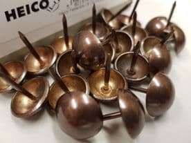 50 French Natural 16mm upholstery nails large tacks Heico H16 furniture studs