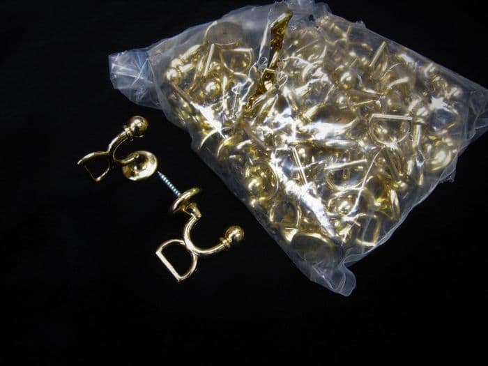 50 Hotel Security Brass Ball Curtain Tassel Tie Back Hooks Traditional Brassware