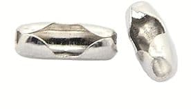 50 Metal Roller Blind Chain Connectors - Silver Beaded Chain Joiner Cord Clip