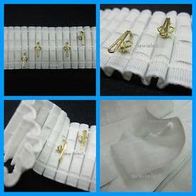 50mt roll of Pencil pleat curtain heading tape Woven pocket 3 inch 75mm w sewing