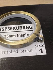 6 Integra 35mm Burnished Brass Lined Curtain Pole Rings Rod Premium High Quality