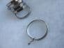 6 Metal curtain pole rings - Internal Diameter 35mm - Nylon lined quiet running