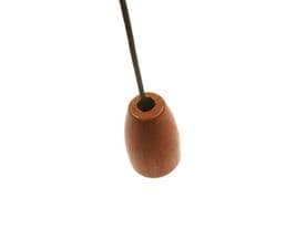 Bathroom light cord pull - Hardwood 4.5 cm x 3 cm mahogany dark wood with cord