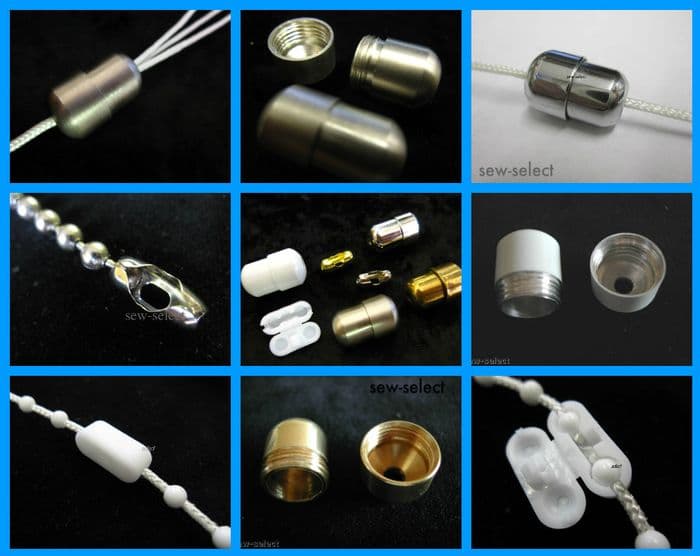 Blind cord connectors and beaded chain joiners Metal