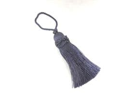 Blue purple key tassel - 10cm + loop - Luxury blind cushion curtain fabric trim