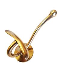 Brass Hat & Coat Hook Large 12.5cm Best Quality Brassware Jacket Rack Hanger