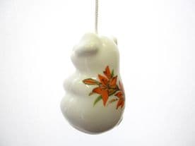 China pig cord pull Lily design Large 6.5cm floral bathroom light string end