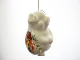 China pig cord pull Red yellow rose Large 6.5cm floral bathroom light string end