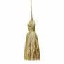 Christmas Key Tassel Gold Xmas Decoration Trimming 9.5cm + 8cm Loop Fabric Trim