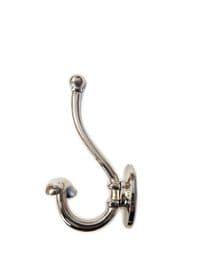 Chrome Hat & Coat Hook Large 12.5cm Best Quality Brassware Jacket Rack Hanger