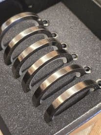 Curtain Pole Rings For 35mm Poles Best Quality Integra Brushed Silver Lined