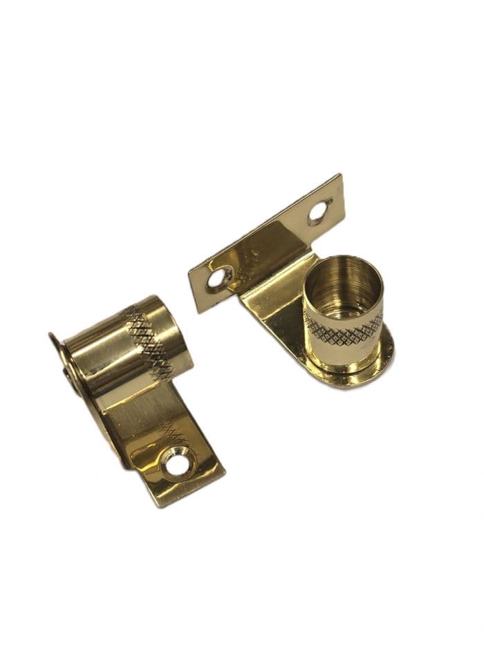Curtain rod sockets Brackets for 12mm diameter net rods tube in Chrome ...