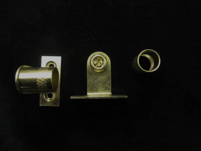 Curtain rod sockets Brackets for 16mm diameter net rods tube in Chrome ...