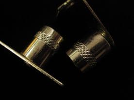 Curtain rod sockets - Brackets for 9  mm diameter rods tube in Chrome and brass
