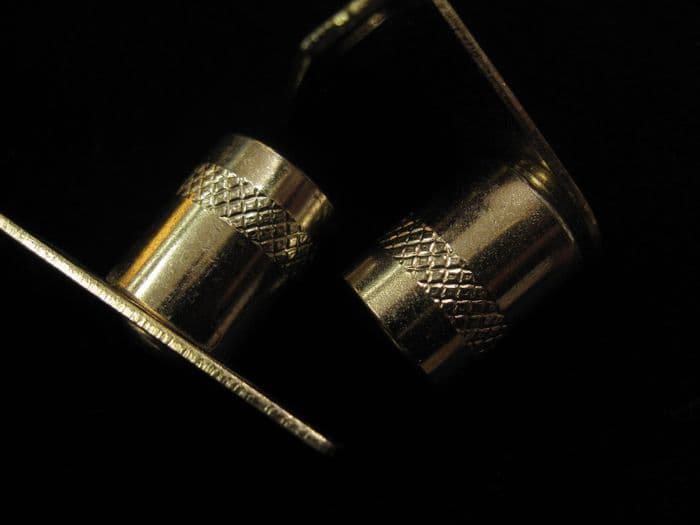 Curtain rod sockets - Brackets for 9 mm diameter rods tube in Chrome and brass