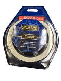 CURTAIN VALANCE TRACKING COIL RAIL WITH FITTINGS AND HOOKS UNIVERSAL 5.5 MTR