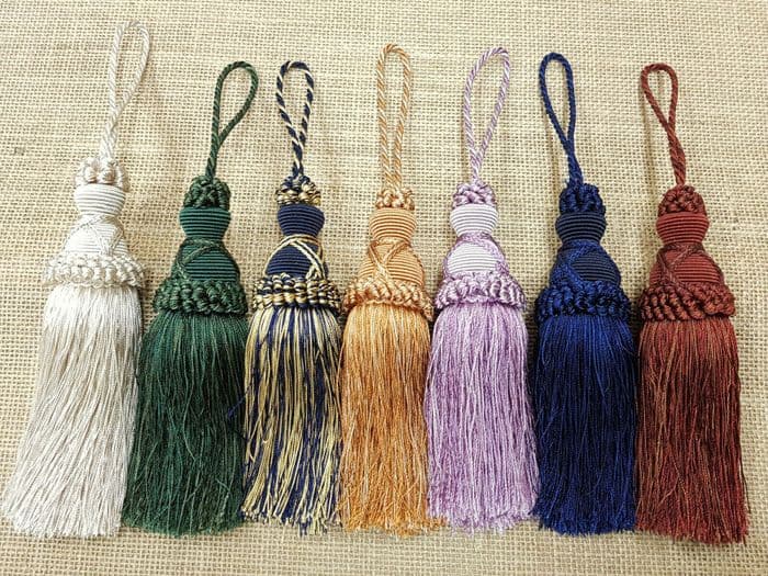 Decorative Duchy Key Tassel Curtain Cushion Tassle 15cm +9cm loop Tasell Tassell