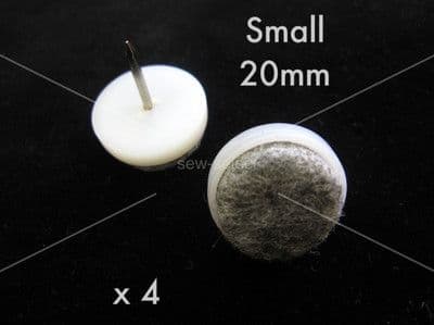 Felt & nylon nail on chair leg feet glides anti scratch wood floor potection x4