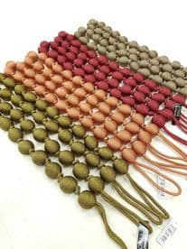 Henley Curtain Rope Tiebacks 2 Ball Rope String Tie Backs Cord Ties PER PAIR