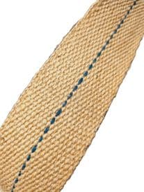 Jute Hessian Upholstery Webbing 53mm 2 inch Chair Fabric Green Stripe Strap