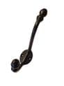 Large Black Hat & Coat Hook 15cm Wrought Iron Rack Jacket Wall Door Hanger