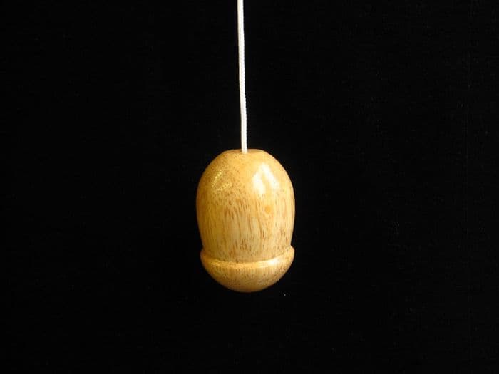Large chunky wooden cord pull - Bathroom light or blind cord weight - Solid wood