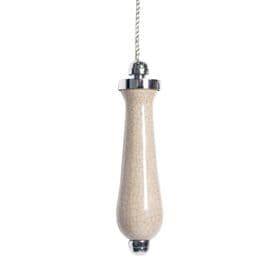 Laura Ashley Bertie Light Cord Pull Pale Slate Ceramic 9.5cm + 1m of Silver Cord