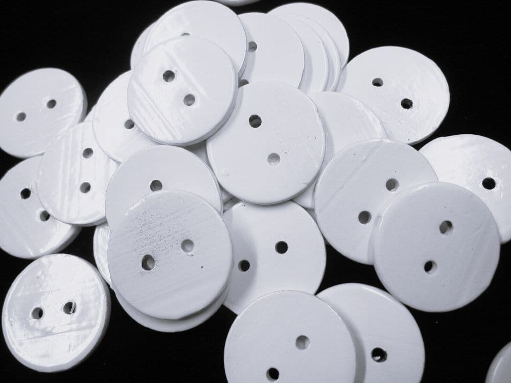 Lead Penny Curtain Weights White Painted 14g sew in hem weight 25mm Sewing