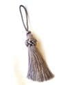 Mauve key tassel - 10cm + loop - Luxury blind cushion curtain or fabric trim